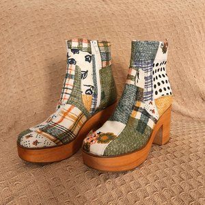 Charlotte Stone Multicolor Patchwork Mules